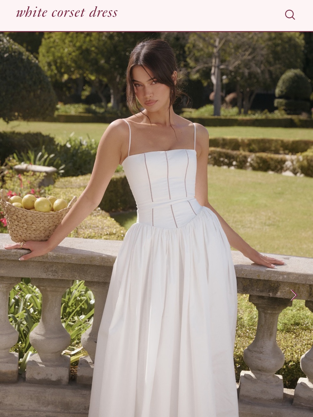 House of CB White Strapless Corset Maxi Gown